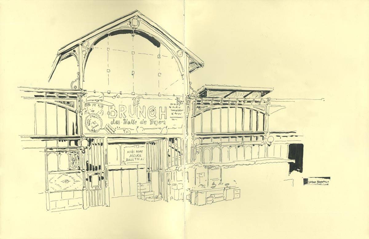 Dijon, rencontre Urban Sketchers, Rue Claude Ramey, 