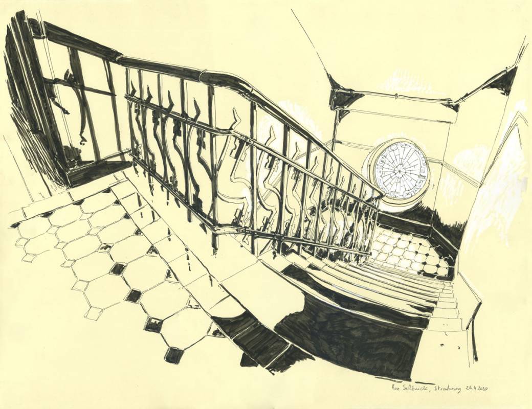 Feuilles volantes, Cage d'escalier, 