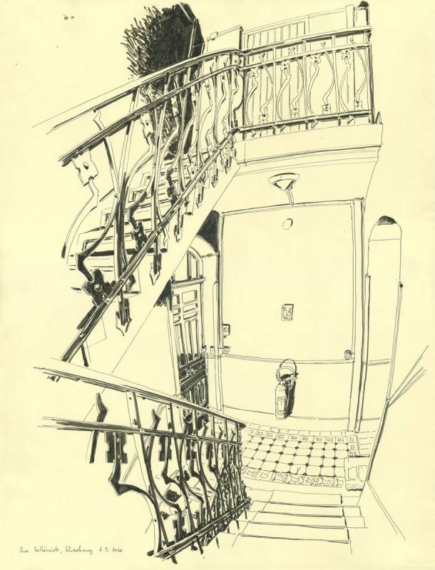 Feuilles volantes, Cage d'escalier, 