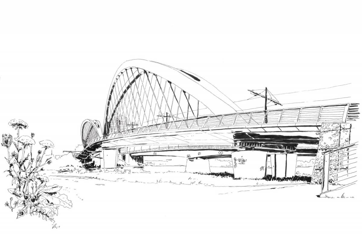 Parlement Européen de Strasbourg, Pont Béatur Rhenanus, 