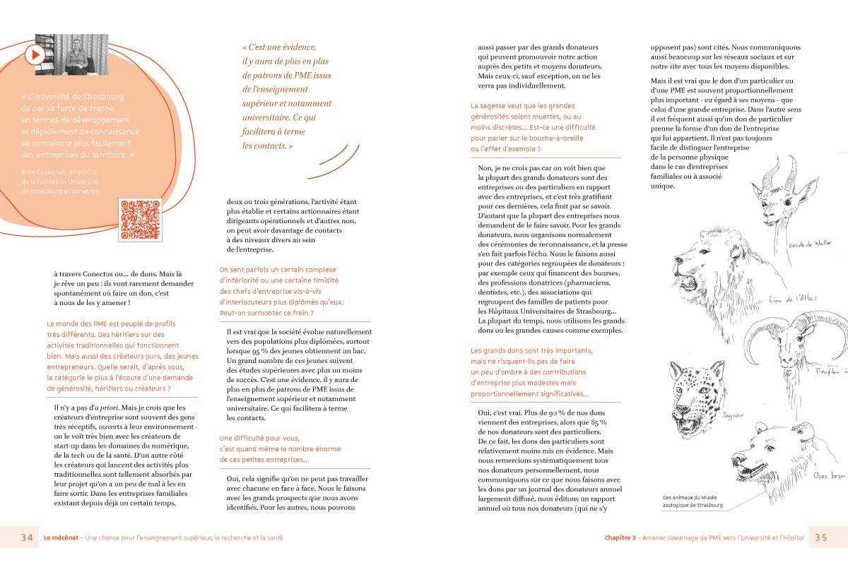 Fondation Université de Strasbourg, Le Mécénat, Pages intérieures - Création graphique de Fanny Walz