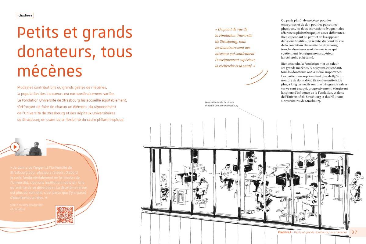 Fondation Université de Strasbourg, Le Mécénat, Pages intérieures - Création graphique de Fanny Walz