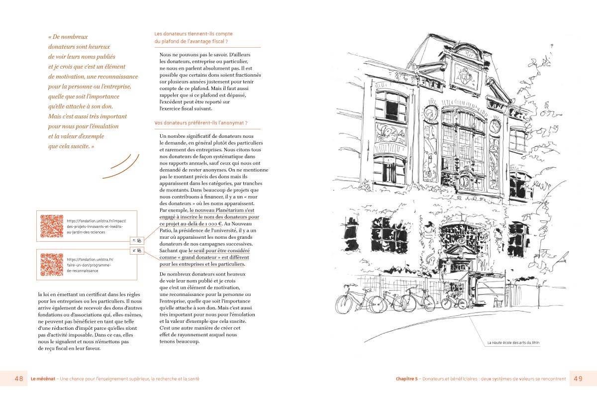 Fondation Université de Strasbourg, Le Mécénat, Pages intérieures - Création graphique de Fanny Walz