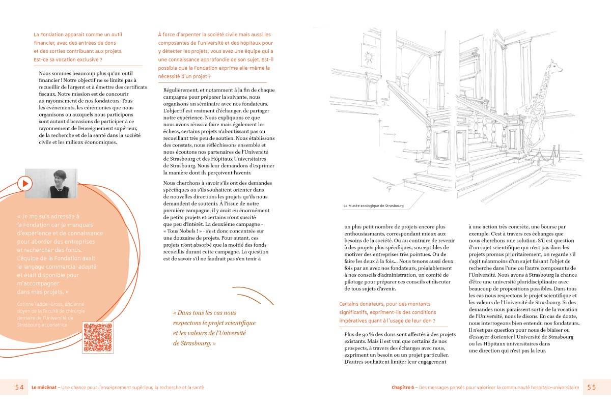 Fondation Université de Strasbourg, Le Mécénat, Pages intérieures - Création graphique de Fanny Walz