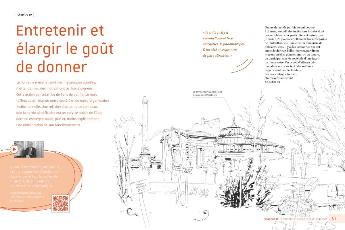 Fondation Université de Strasbourg, Le Mécénat, Pages intérieures - Création graphique de Fanny Walz