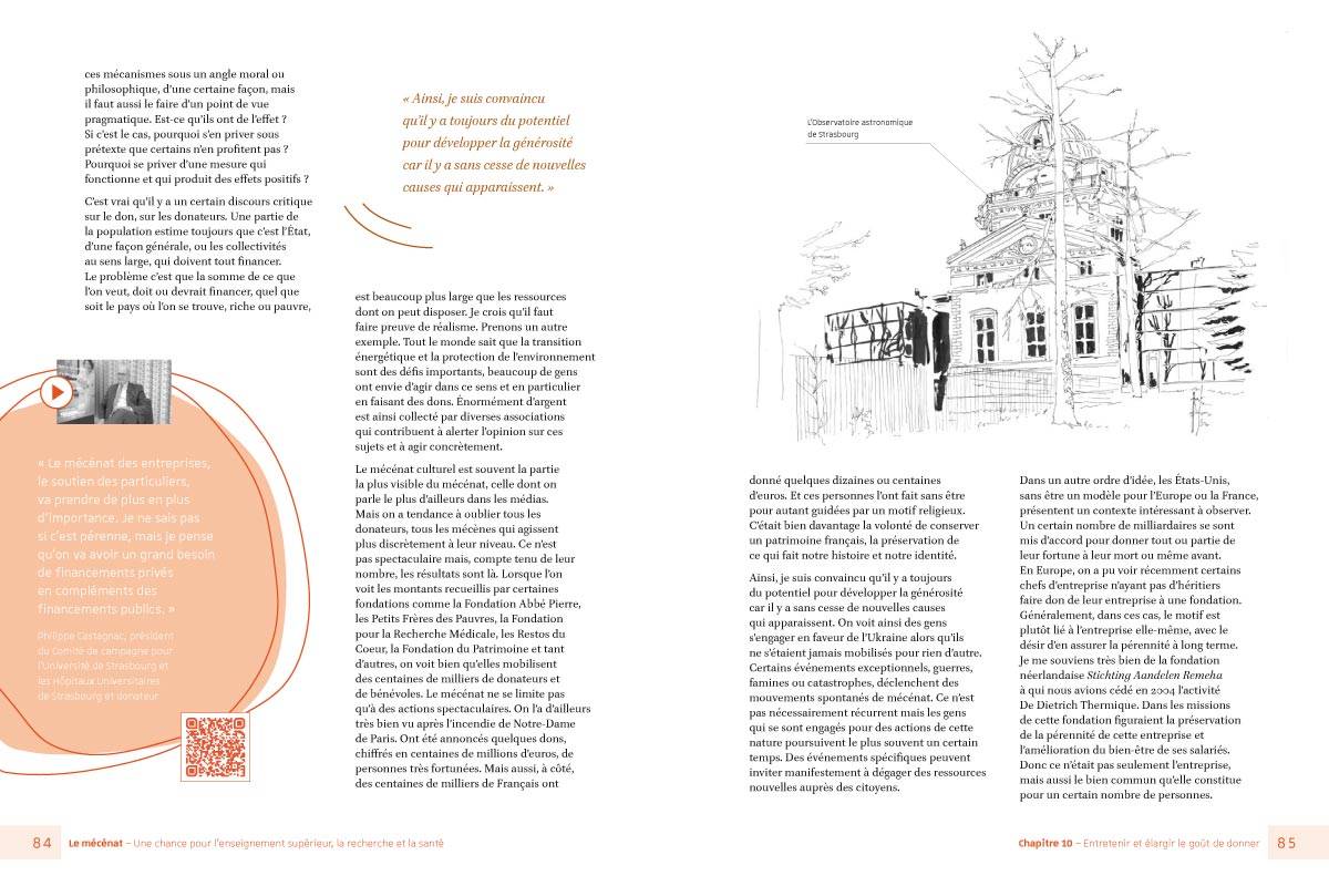 Fondation Université de Strasbourg, Le Mécénat, Pages intérieures - Création graphique de Fanny Walz