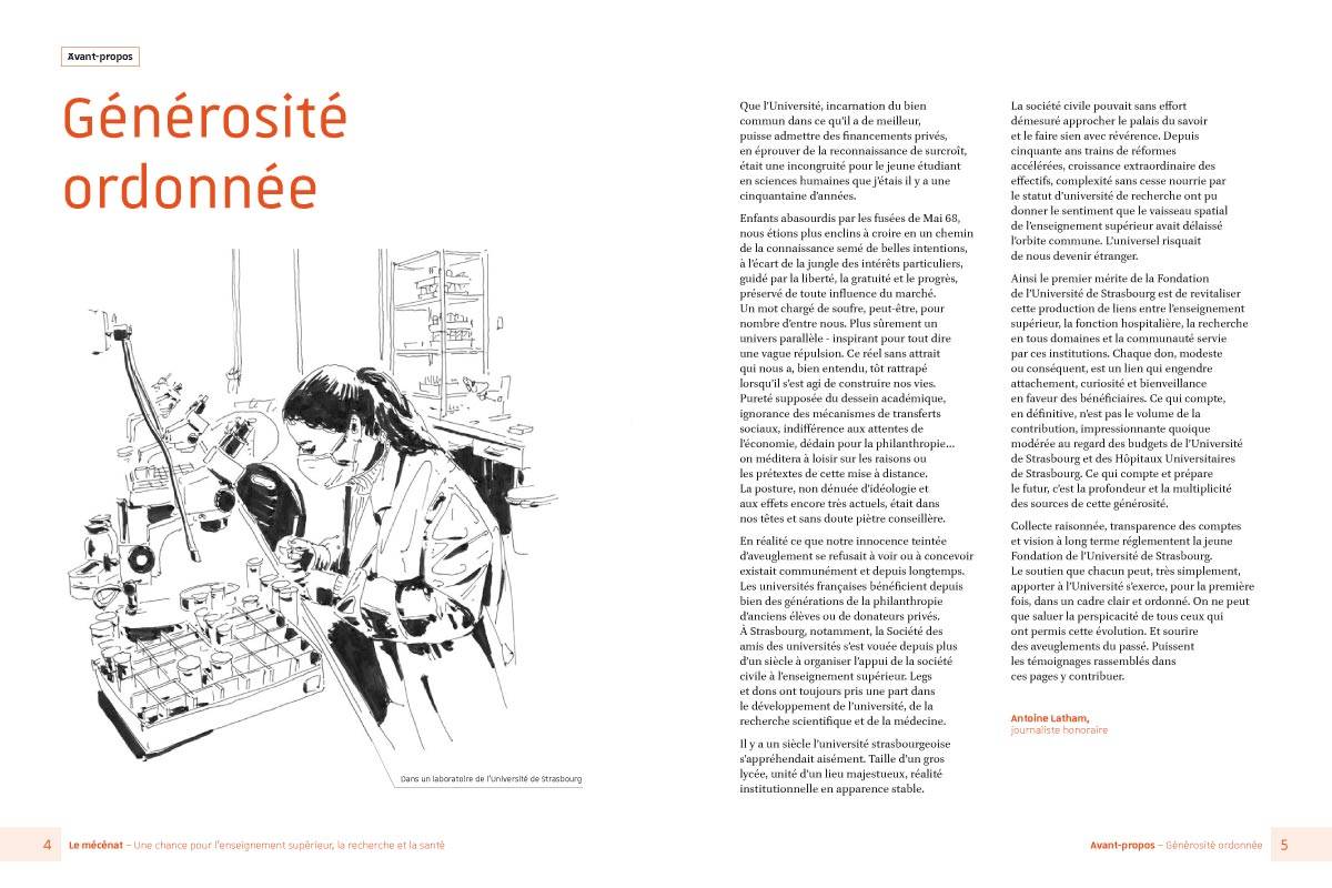 Fondation Université de Strasbourg, Le Mécénat, Pages intérieures - Création graphique de Fanny Walz
