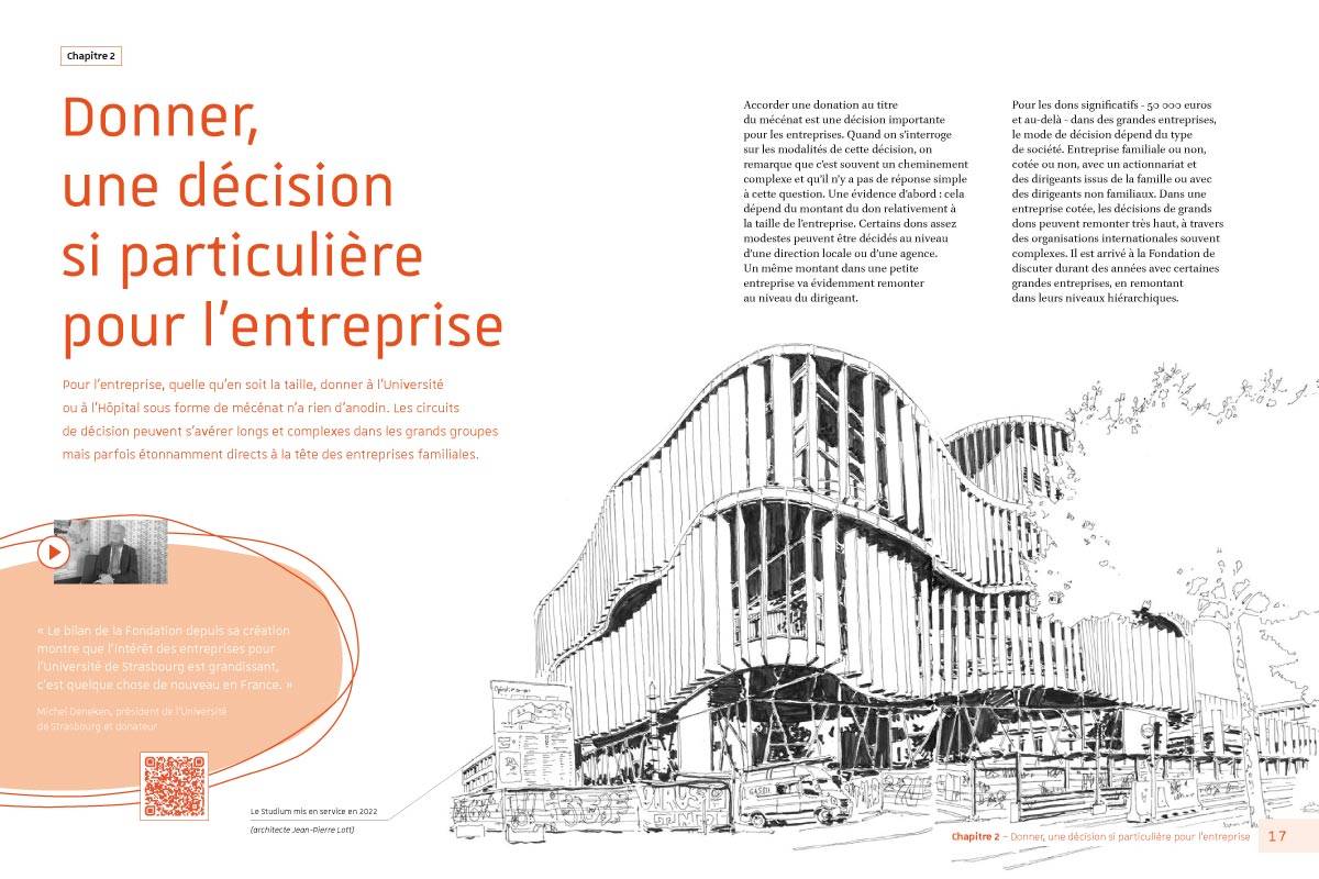 Fondation Université de Strasbourg, Le Mécénat, Pages intérieures - Création graphique de Fanny Walz