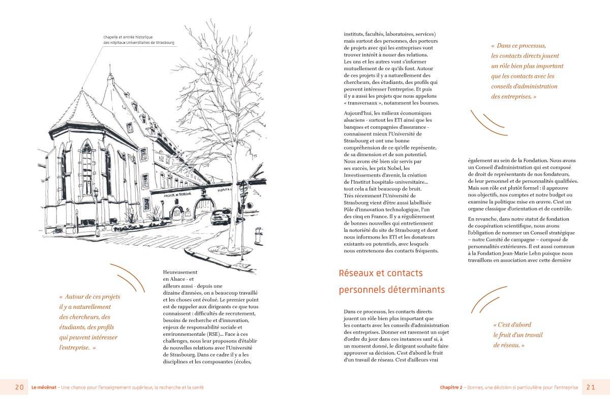 Fondation Université de Strasbourg, Le Mécénat, Pages intérieures - Création graphique de Fanny Walz