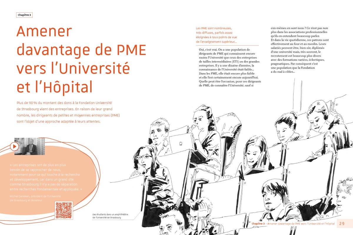 Fondation Université de Strasbourg, Le Mécénat, Pages intérieures - Création graphique de Fanny Walz