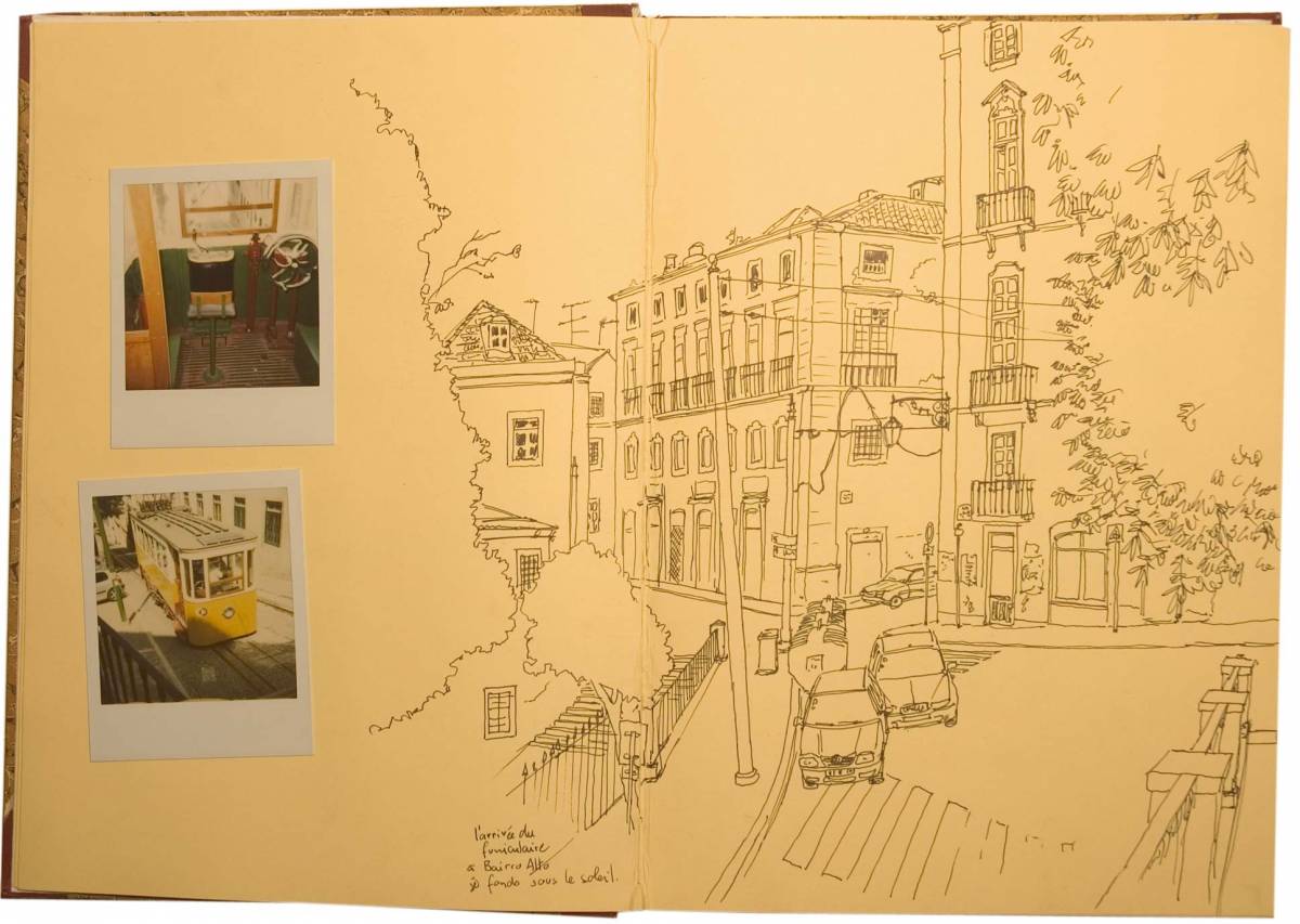 Lisbonne, Bairro Alto, Arrivée du funiculaire