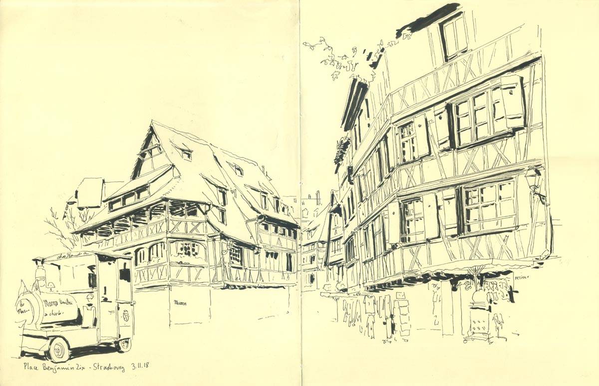 Strasbourg, Place Benjamin Zix, 