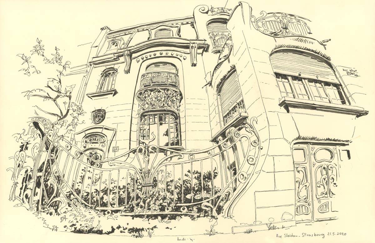 Strasbourg, Rue Sleidan - Villa Brion, 