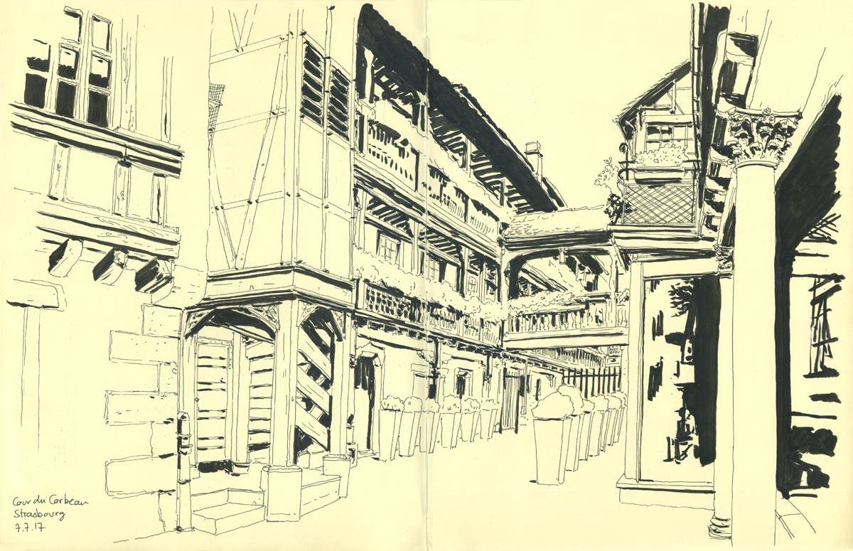 Strasbourg, Cour du Corbeau, 