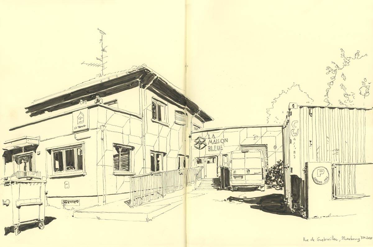 Strasbourg, Rue de Guebwiller, La Maison Bleue