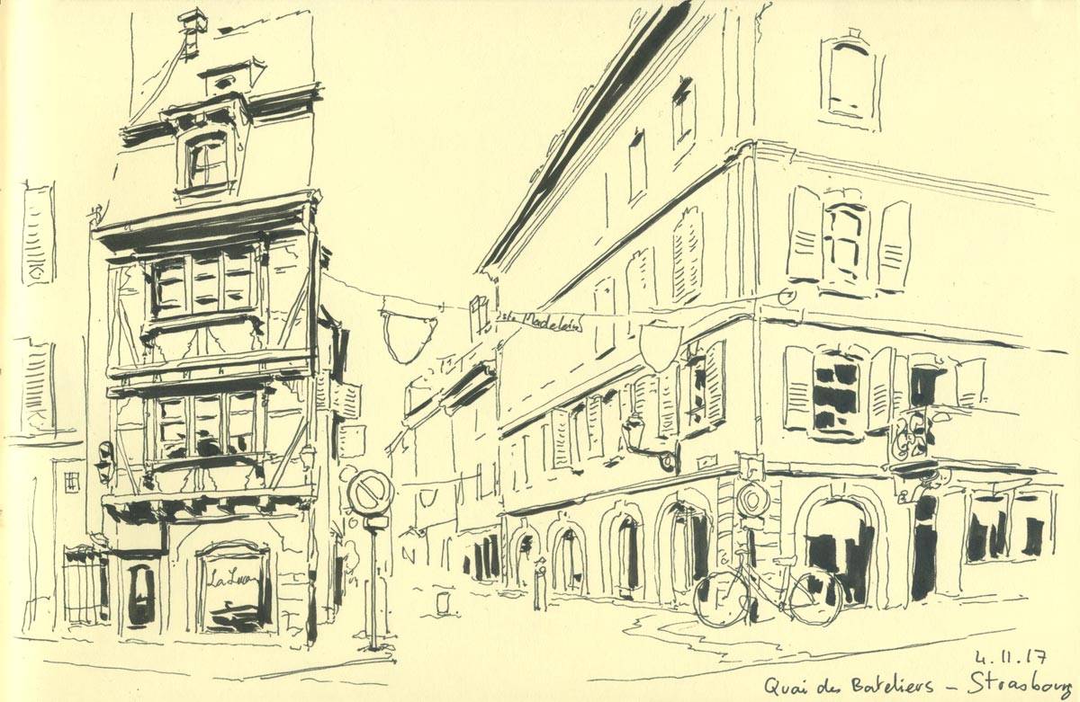 Strasbourg, Quai des Bateliers, Carnet petit format