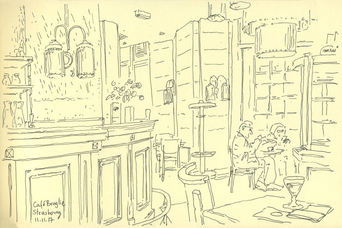 Strasbourg, Café Broglie, Carnet petit format