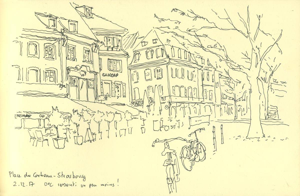 Strasbourg, Place du Corbeau, Carnet petit format, par 0°C