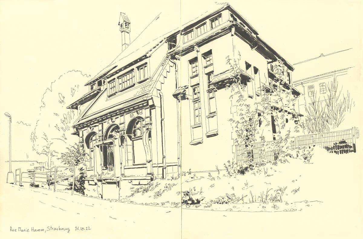Strasbourg, Rue Marie Hamm, La Pagode de l'Hôpital Civil
