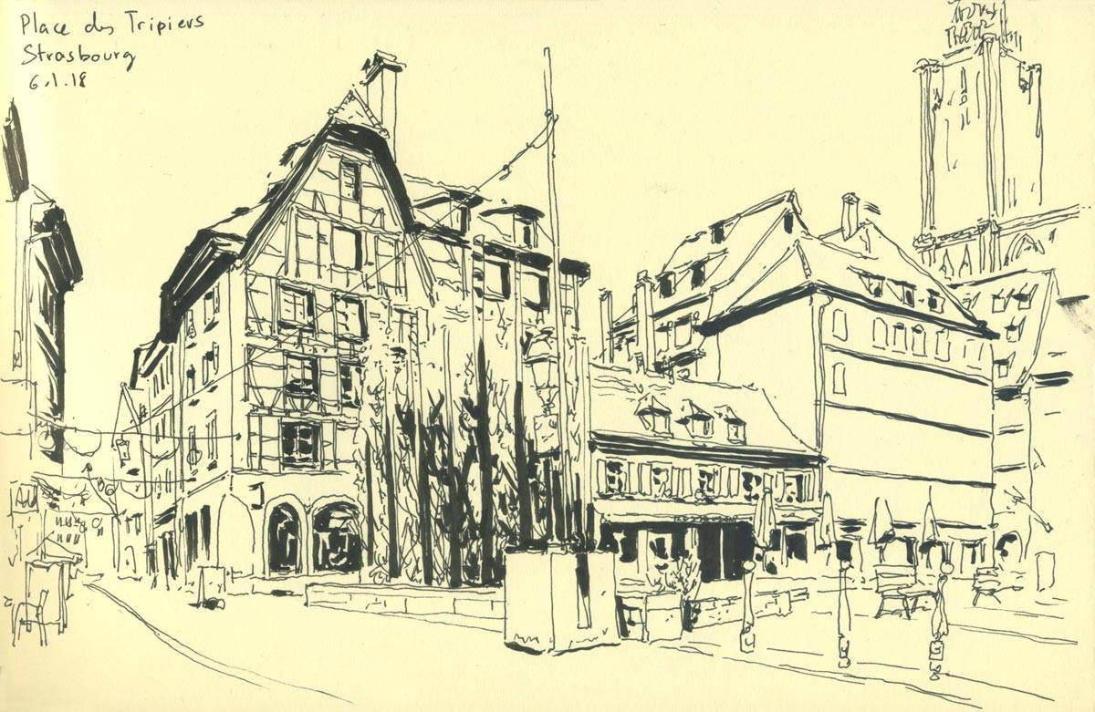 Strasbourg, Place des Tripiers, Carnet petit format
