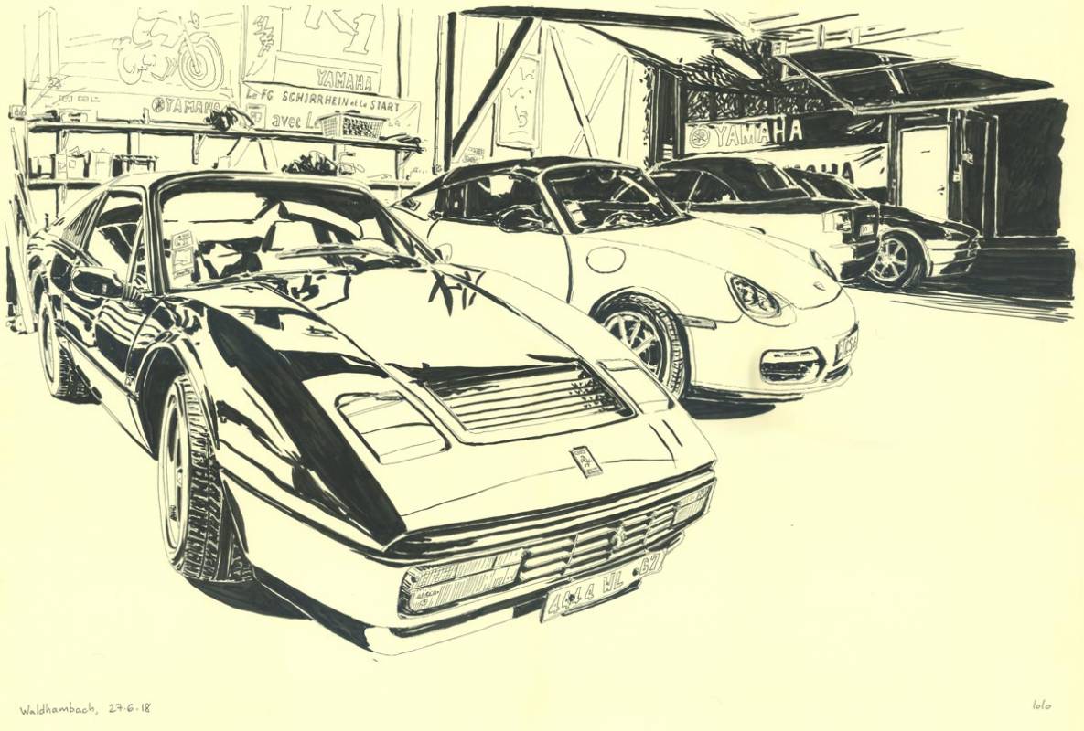 Croquis de garages, Waldhambach, 