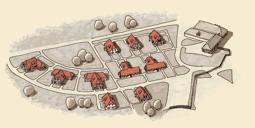 Ecomusée d'Ungersheim, Plan de l'hotel, Dessin d'après un plan de géomètre et un repérage photo sur place.
Feutres