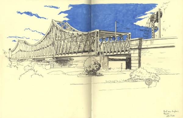 Résidence à Rouen, Prolongation estivale, Pont aux Anglais
Rouen
