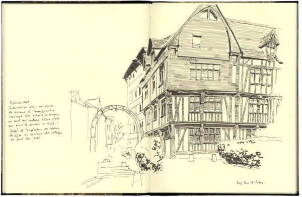Résidence à Rouen, A l'occasion du Festival des Transeuropéennes, Rue eaux de Robec - Musée de l'enseignement