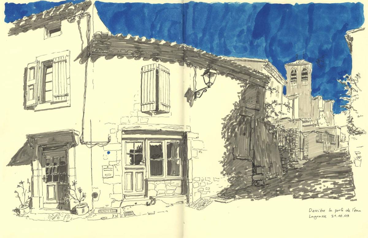 Lagrasse, Aude, Rue Lafayette, Maison occitane