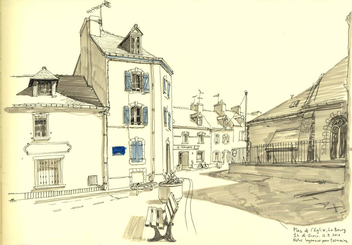 Île de Groix, Place de l'Êglise, Le Bourg, Notre logement pour une semaine
