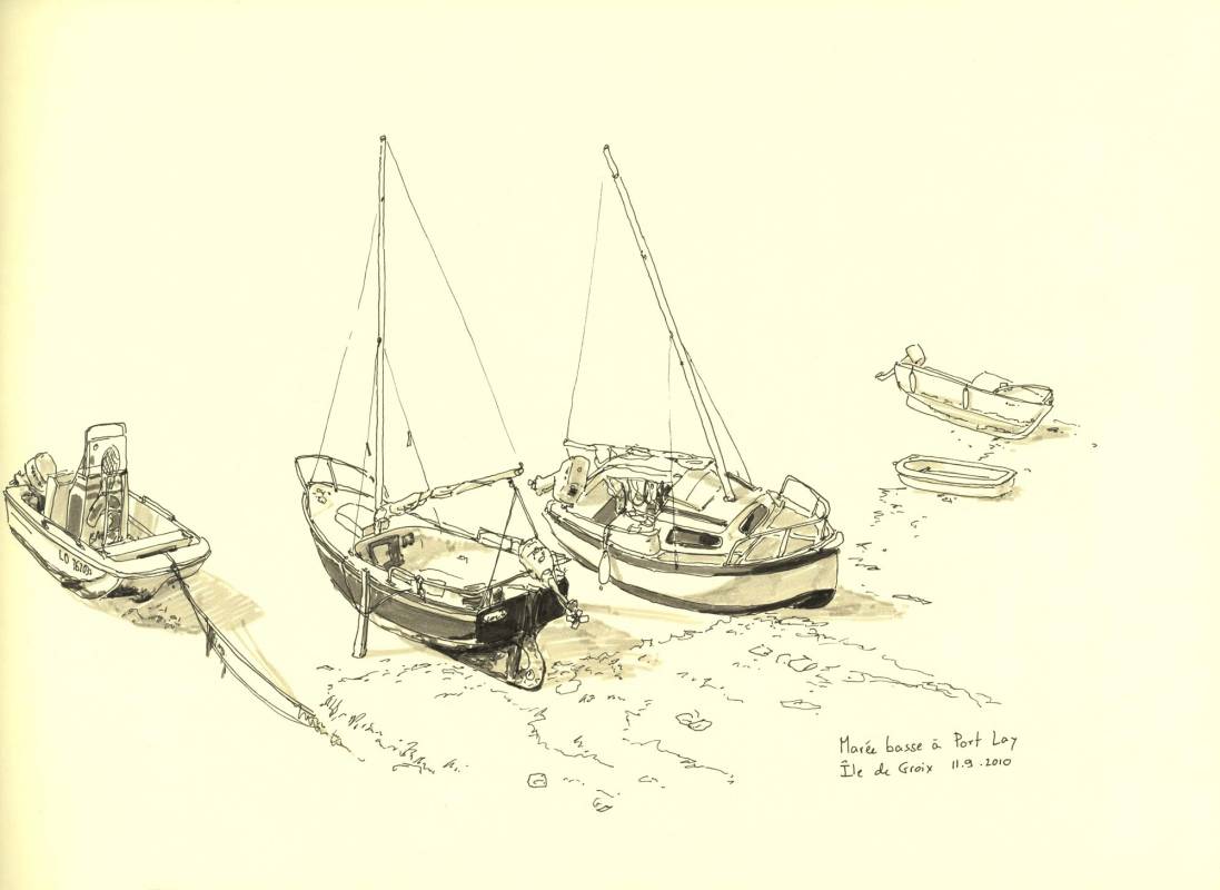 Île de Groix, Port Lay, Marée basse à port Lay