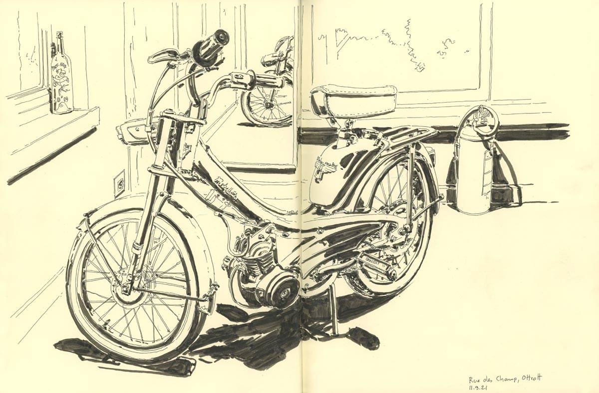 Grand-Est, Rue des Champs - Ottrott, La mobylette de Greg