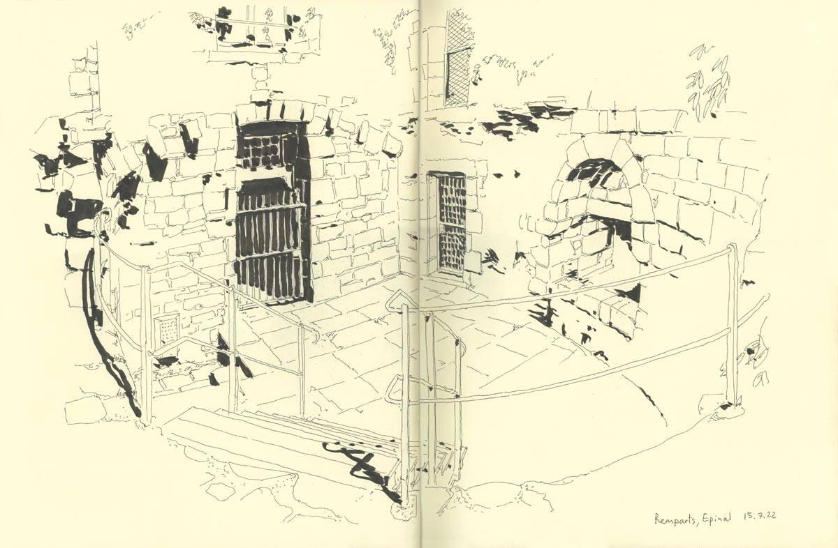 Grand-Est, Anciens remparts à Épinal, 