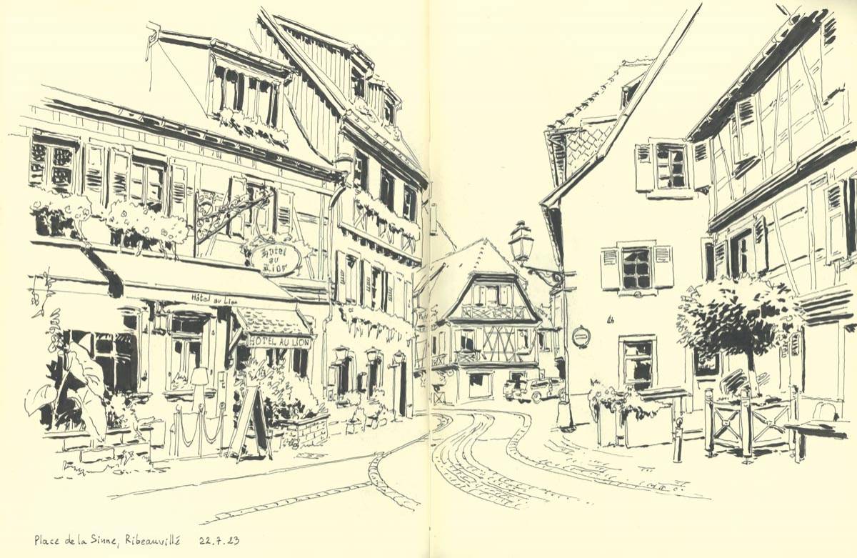 Grand-Est, Place de la Sinne, Ribeauvillé, 