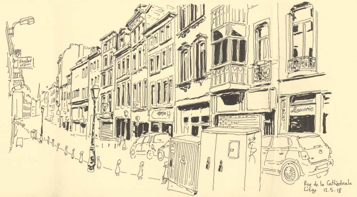 Liège - Belgique, Rue de la Cathédrale, Carnet petit format