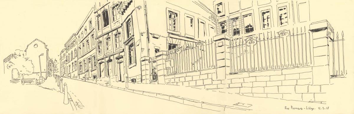 Liège - Belgique, Rue Pierreuse, Carnet petit format