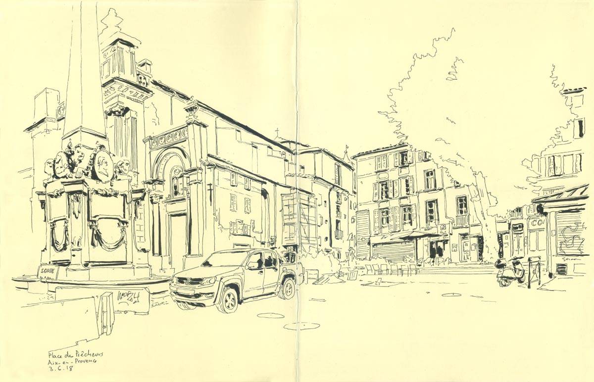 Aix en provence, Place des Prêcheurs, 