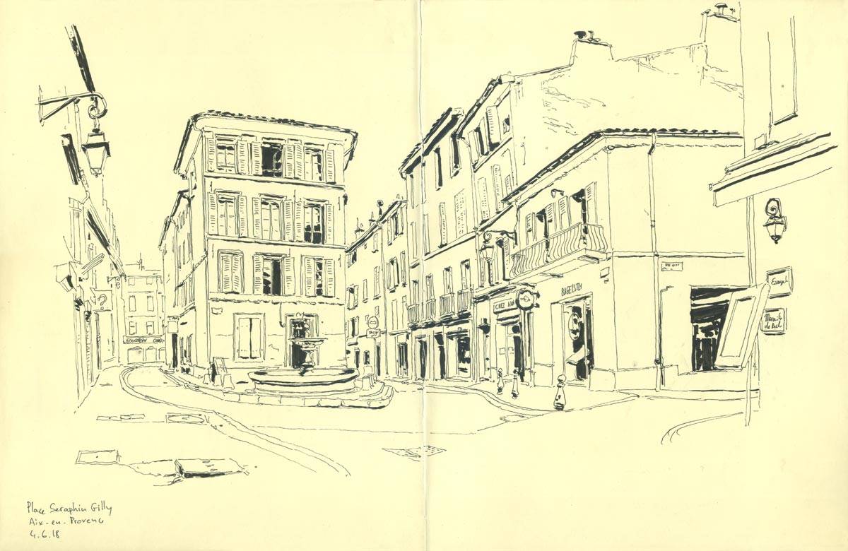 Aix en provence, Place Gilly, 