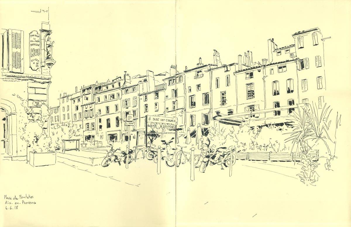 Aix en provence, Place des Fontêtes, 