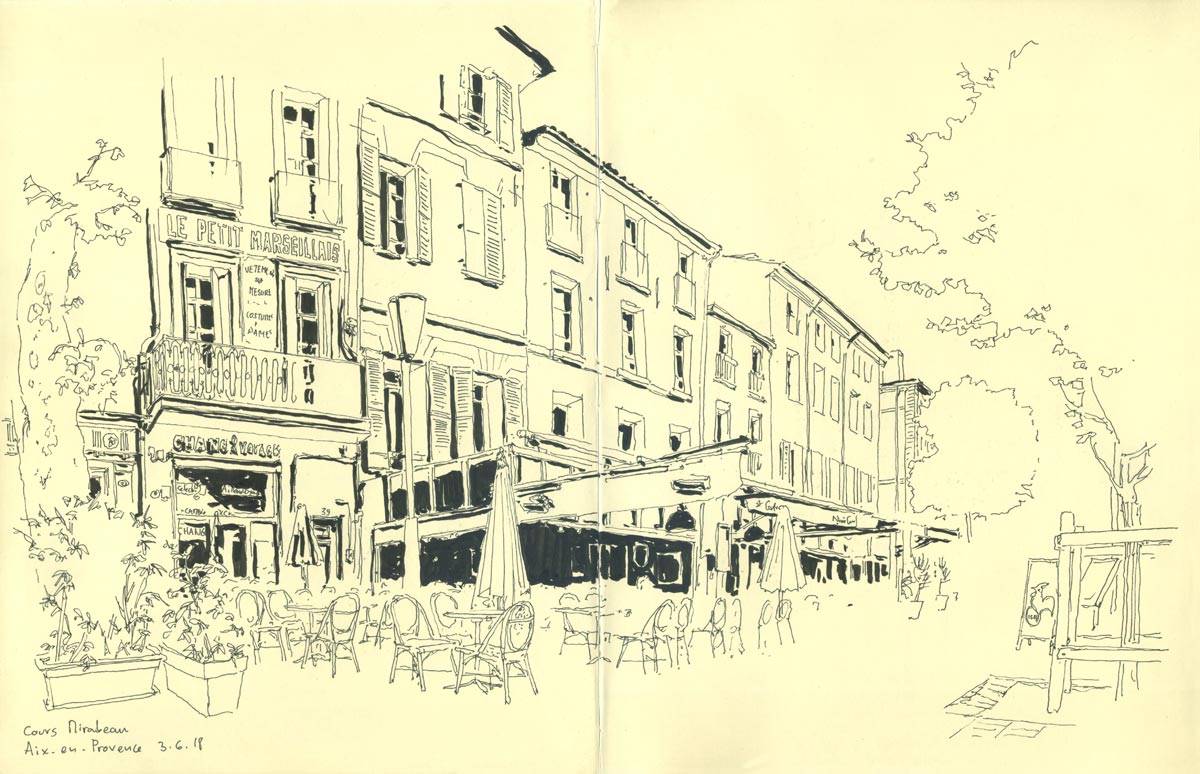 Aix en provence, Cours Mirabeau, 