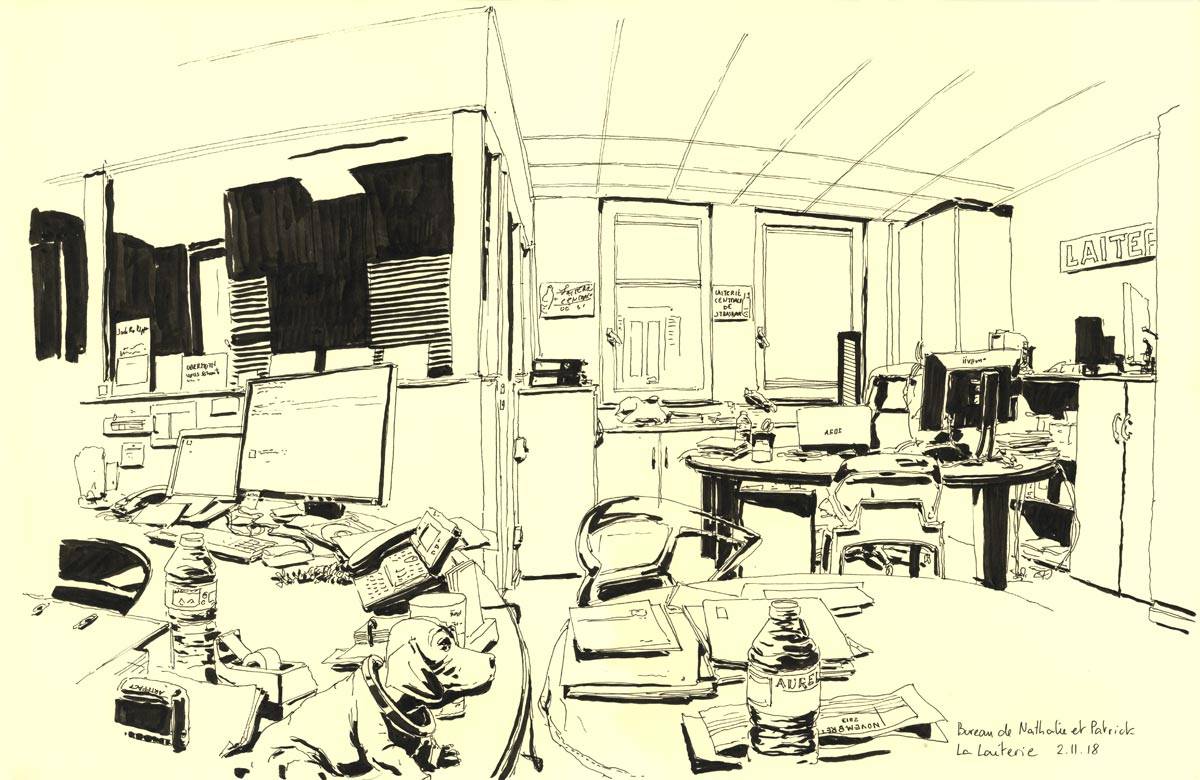 La Laiterie, voyage à domicile, Bureau de production, Travail pour célébrer les 25 ans de la Laiterie, salle de musiques actuelle de Strasbourg.
Commandé par Artefact PRL